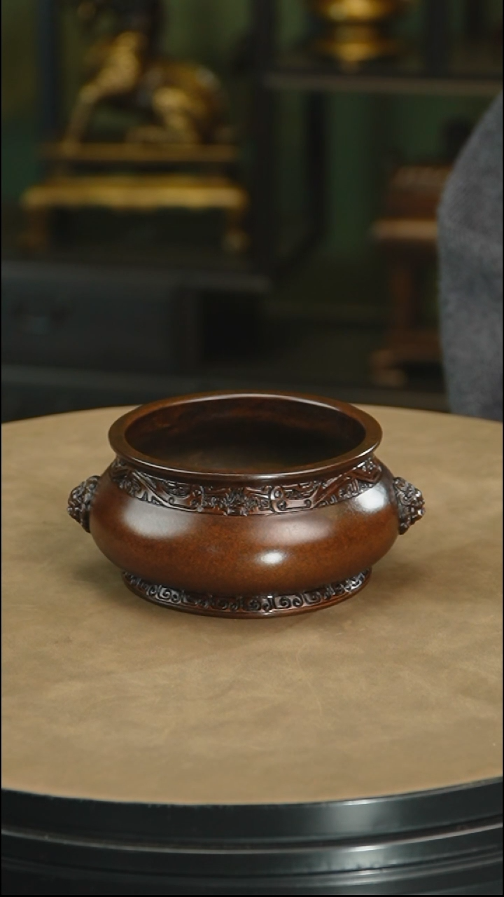 紫铜精炼铜式耳彝炉栗
