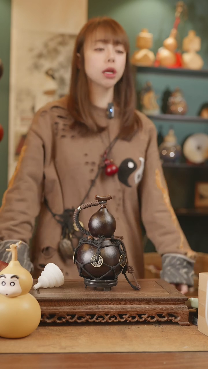 【闪购商品】349号精品天然大漆工艺防渗内胆酒葫芦~