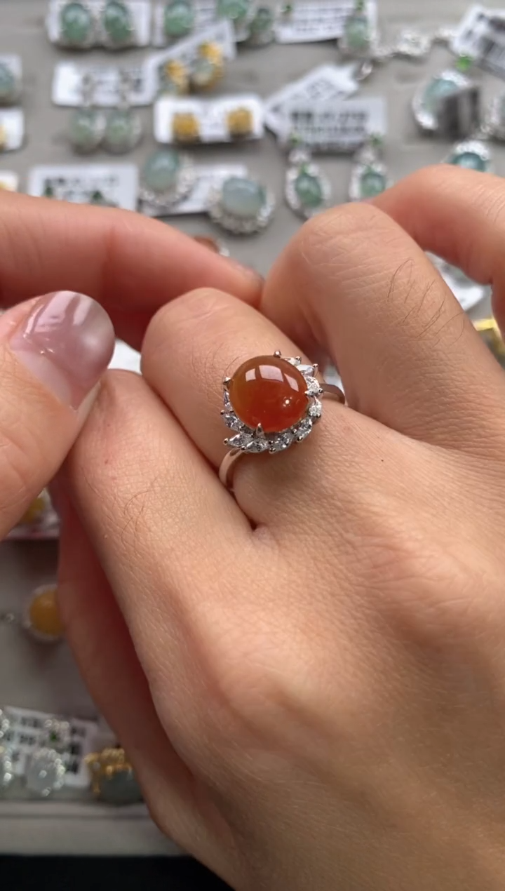 【闪购商品】翡翠戒指银S925镶嵌11111--1