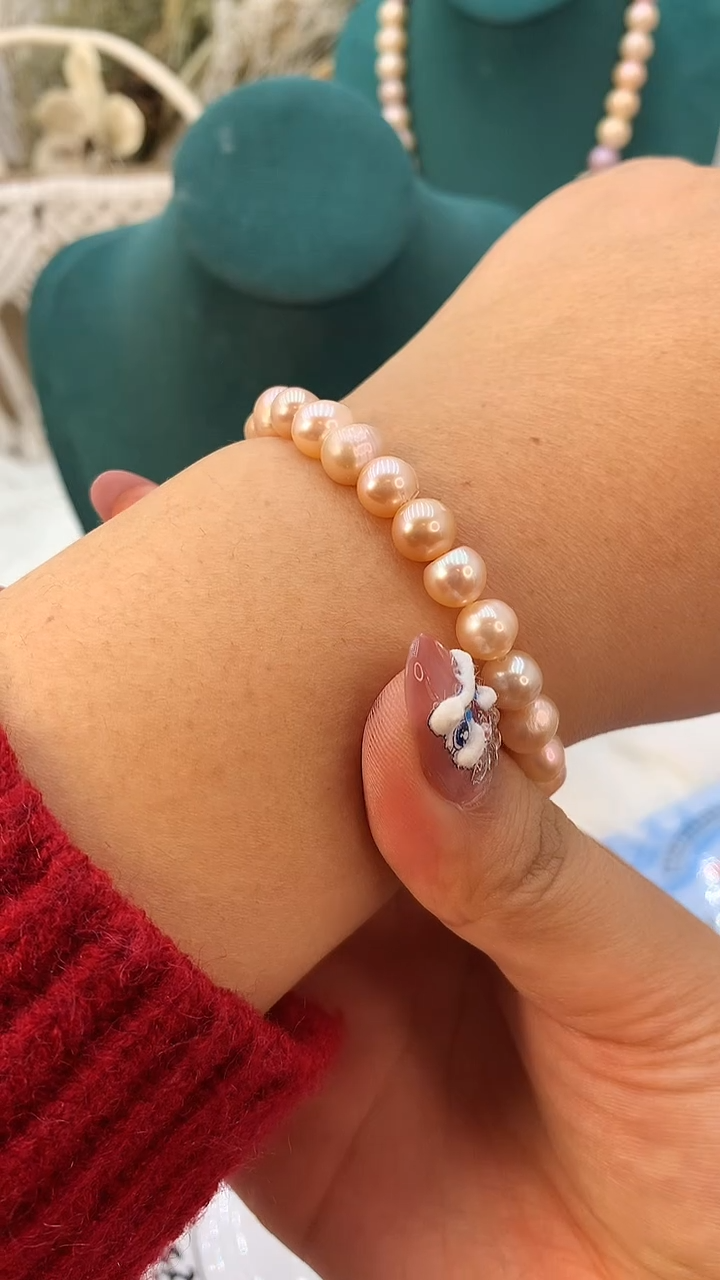 【闪购商品】淡水珍珠手链合金5