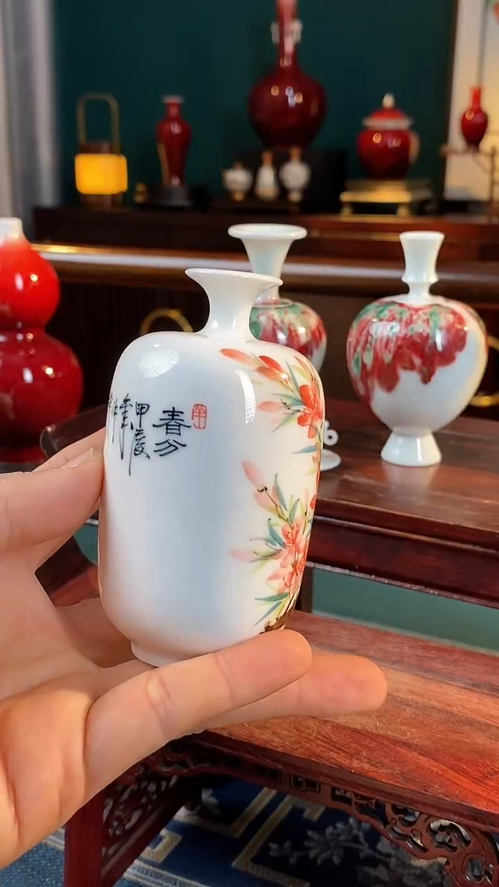 【闪购商品】摆件釉下五彩纯手工手绘原创瓷器