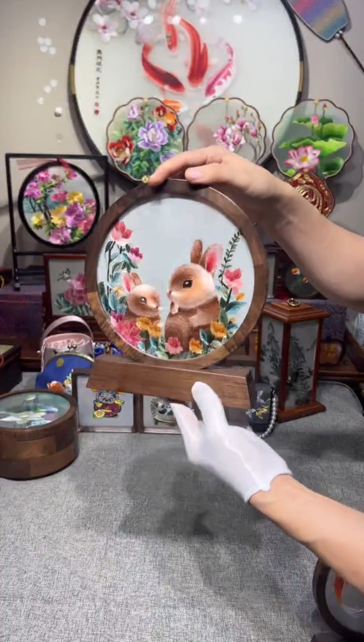 织绣纯手工苏绣双面绣