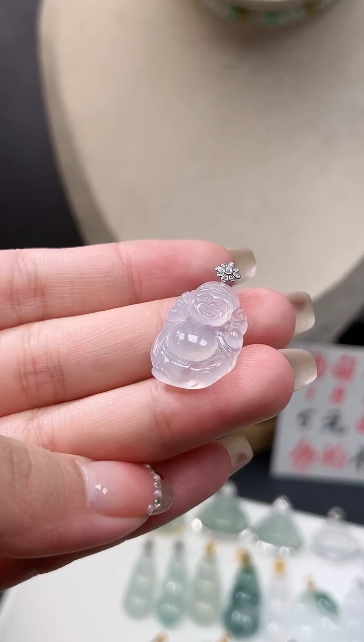 【闪购商品】翡翠颈饰18K金镶嵌55米爷