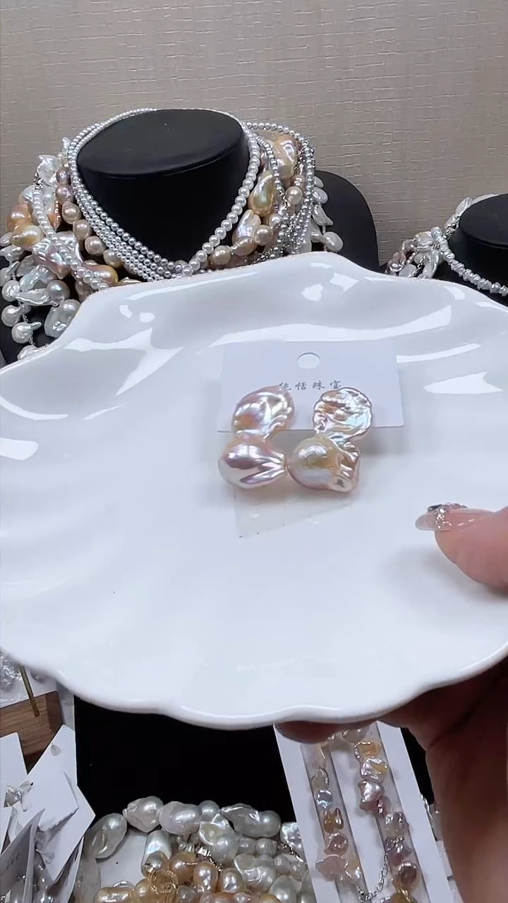 未镶嵌耳饰淡水珍珠【纯恬饰品】