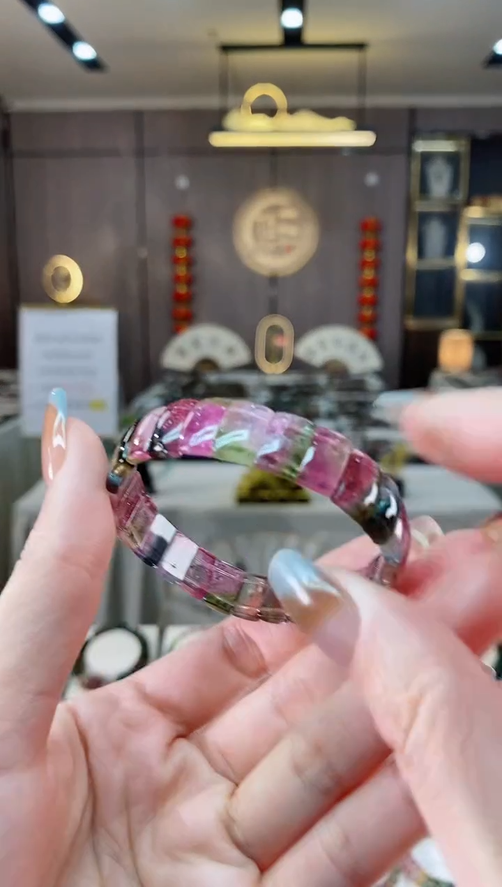 【闪购商品】碧玺西瓜手牌未镶嵌一物一证dan