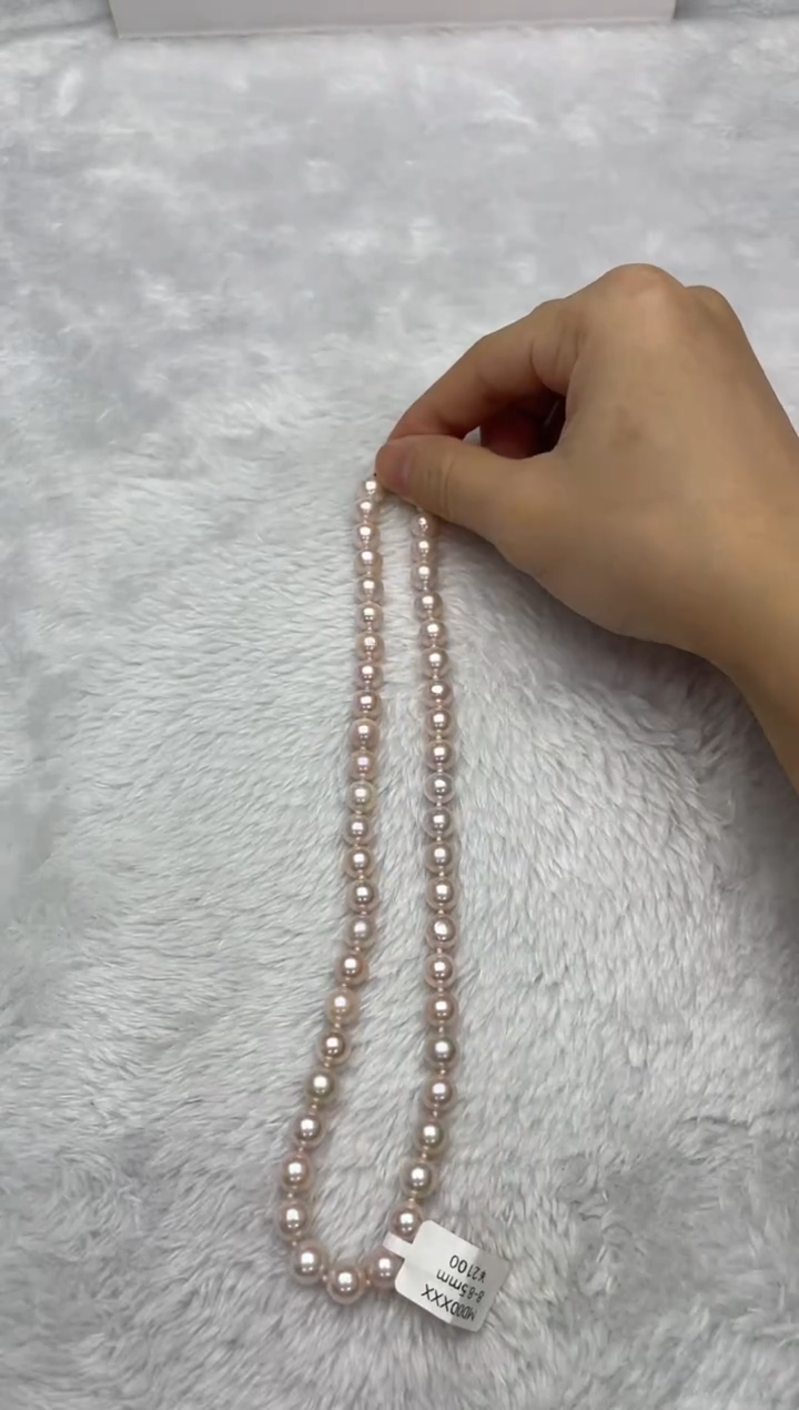 项链银S925镶嵌海水珍珠AK8-8.5mm