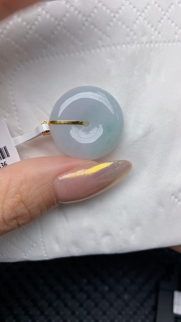 【闪购商品】翡翠颈饰18K金镶嵌天然翡翠A货