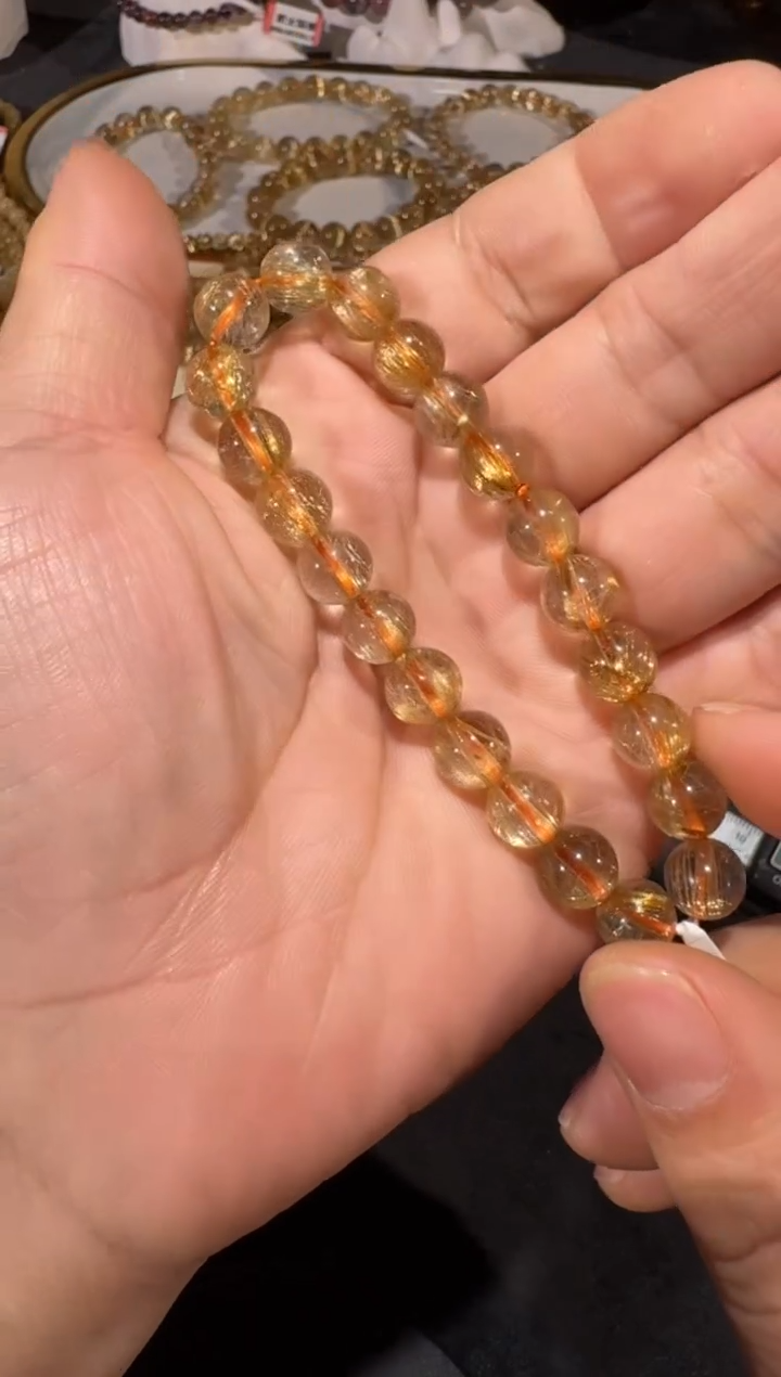 未镶嵌手串发晶SJ-658金发晶