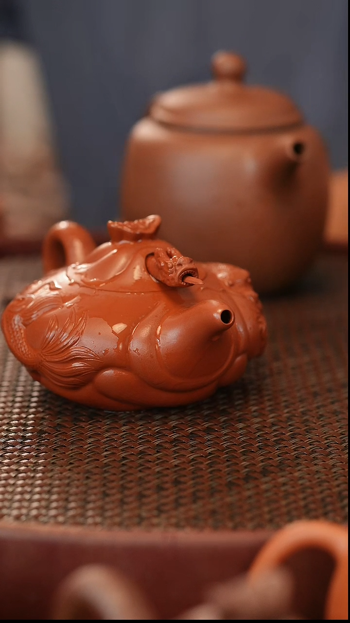 茶壶紫砂鱼化龙 大红袍 200cc