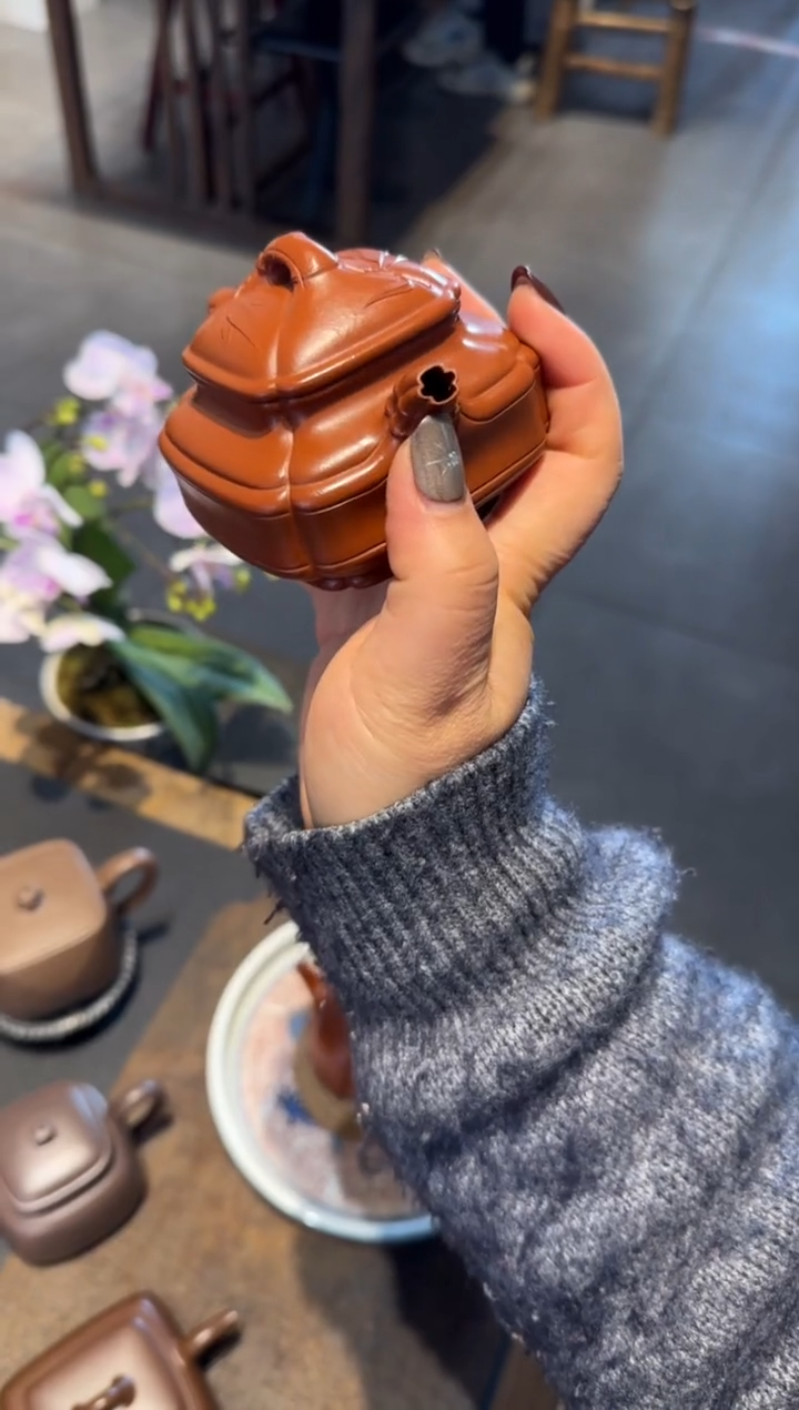 【闪购商品】紫砂茶壶双线竹鼓