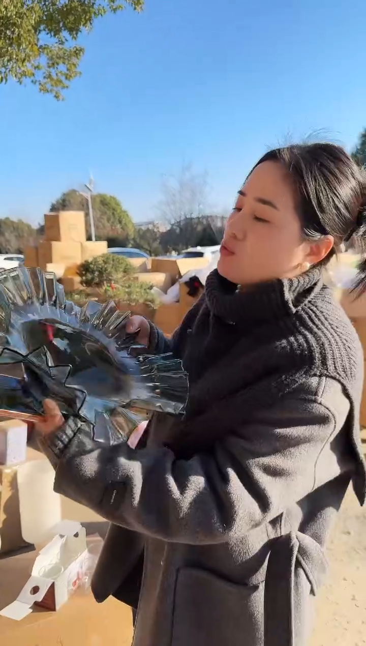 私花主义花瓶-墨绿色果盘