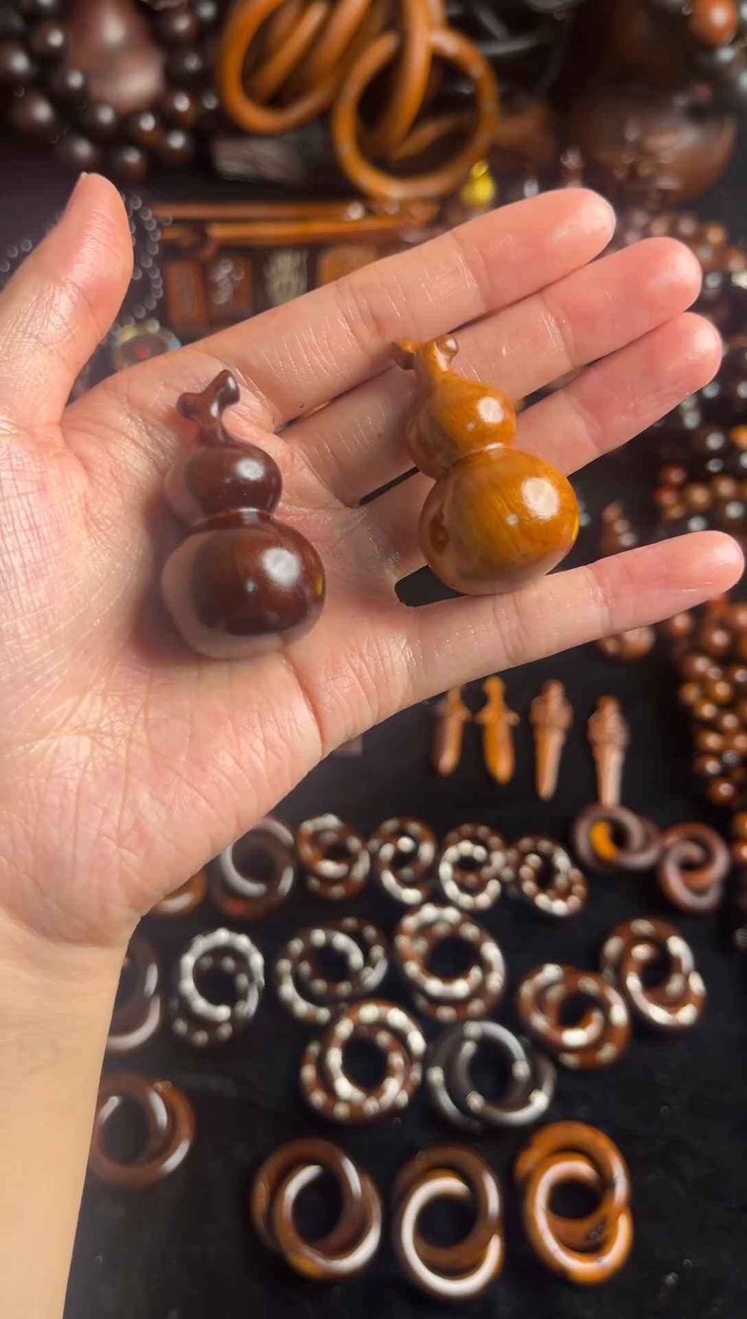 枣木雷击枣木老料葫芦手把件