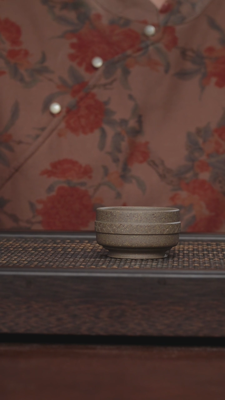 【闪购商品】紫砂茶杯非遗茶器-回文蟹壳青