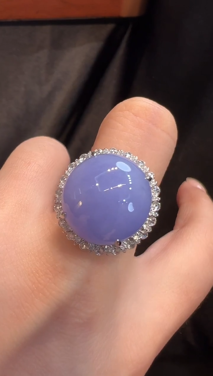 18K金镶嵌戒指翡翠AL6