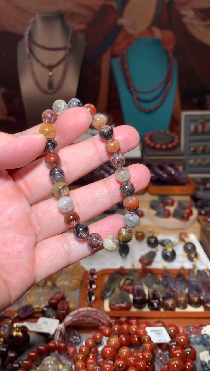 未镶嵌珠宝半成品水晶J****n四季幽灵手串