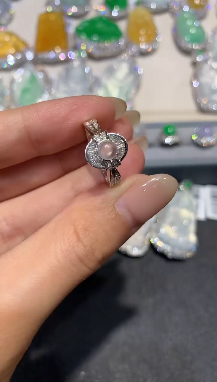 【闪购商品】翡翠戒指18K金镶嵌q519       多样性一件发货