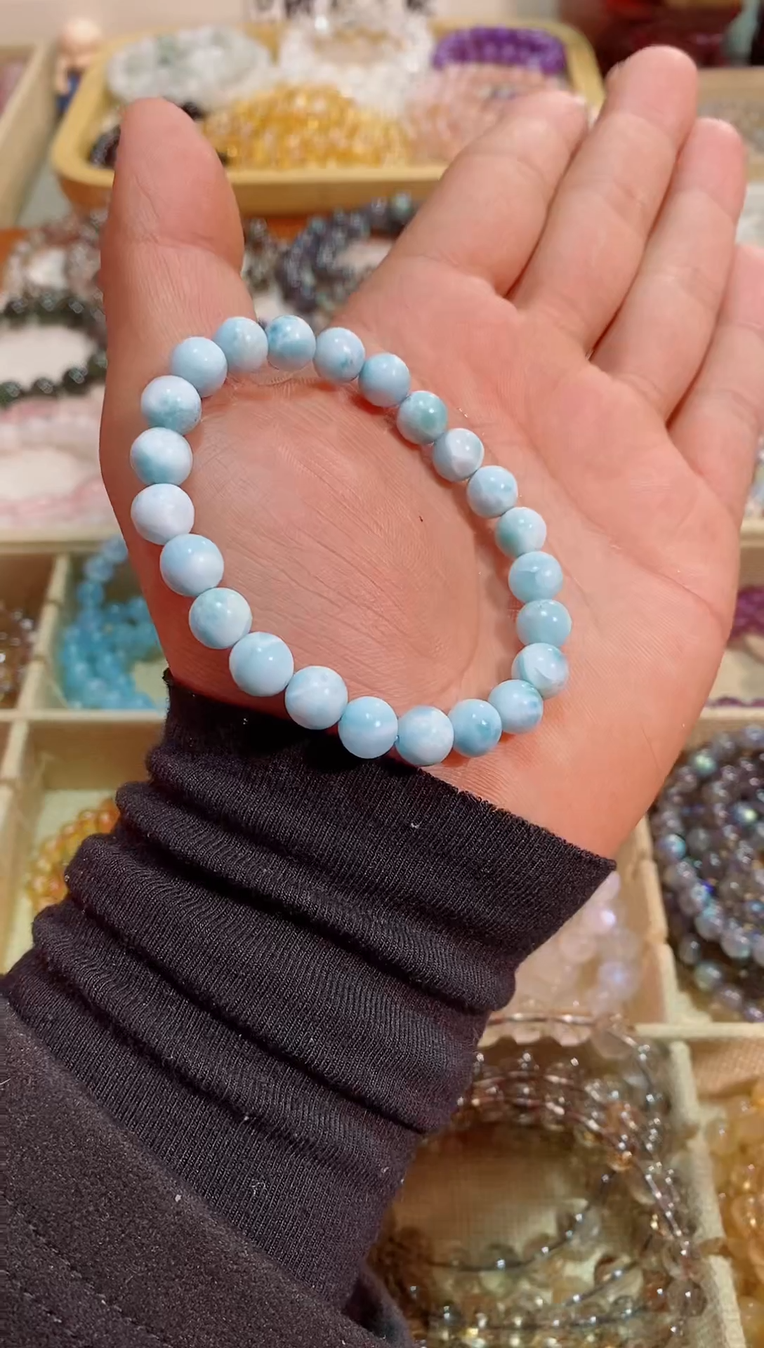 【闪购商品】针钠钙石（海纹石）手链未镶嵌8m+ (多样性发其一）