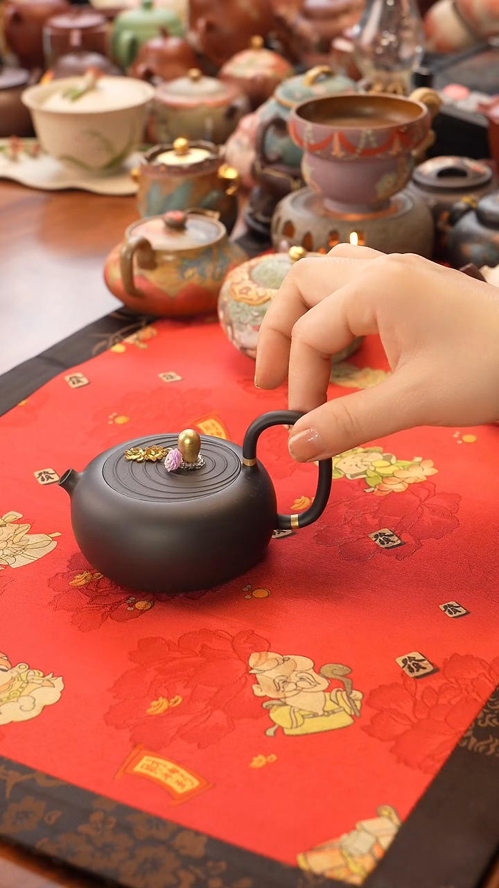 茶壶紫砂黑天鹅壶