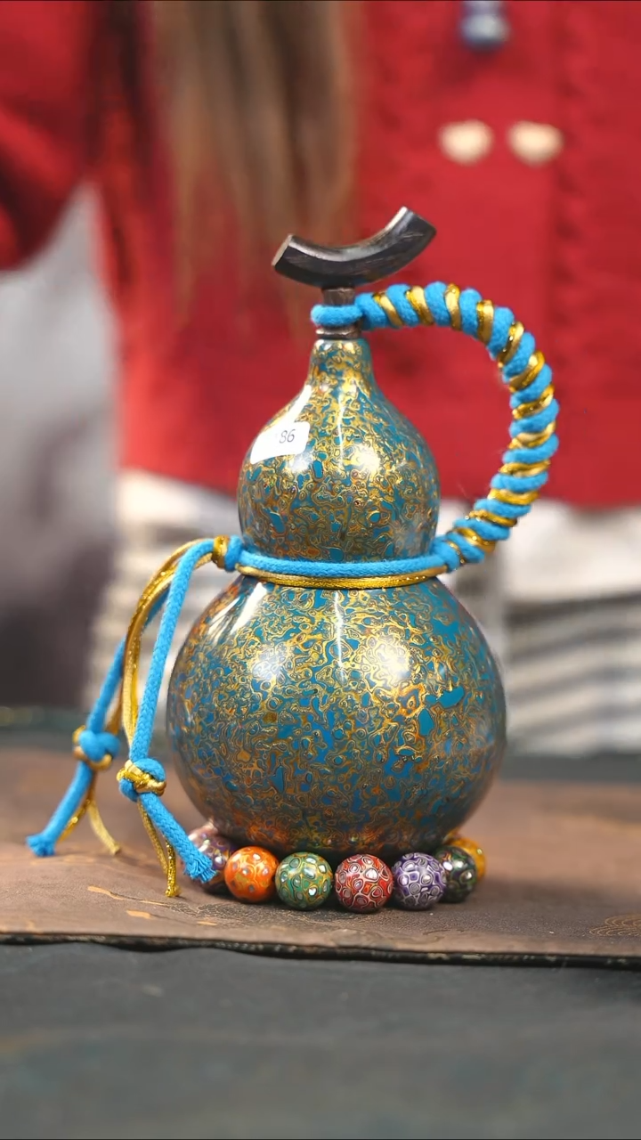 【闪购商品】WF186漆艺酒葫芦不包手串及旋转底座