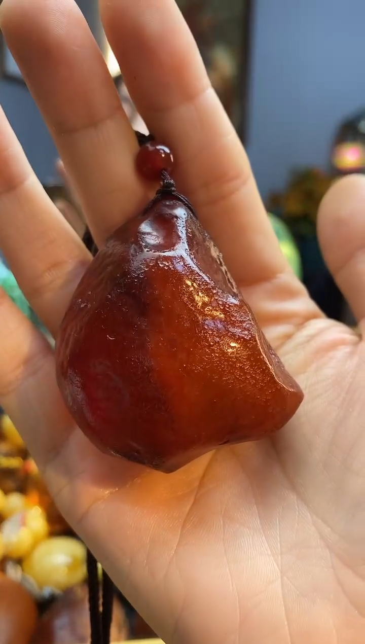 琥珀颈饰未镶嵌吊坠