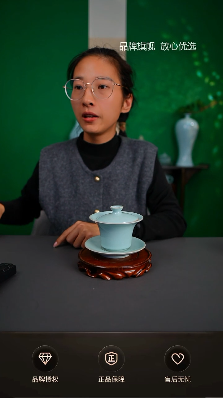 【闪购商品】臻稀手工大敞口马蹄盖碗不完美