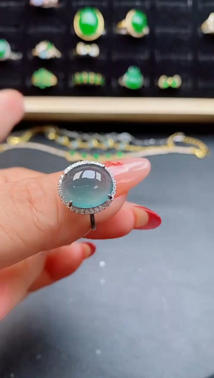 【闪购商品】翡翠戒指银S925镶嵌5085050