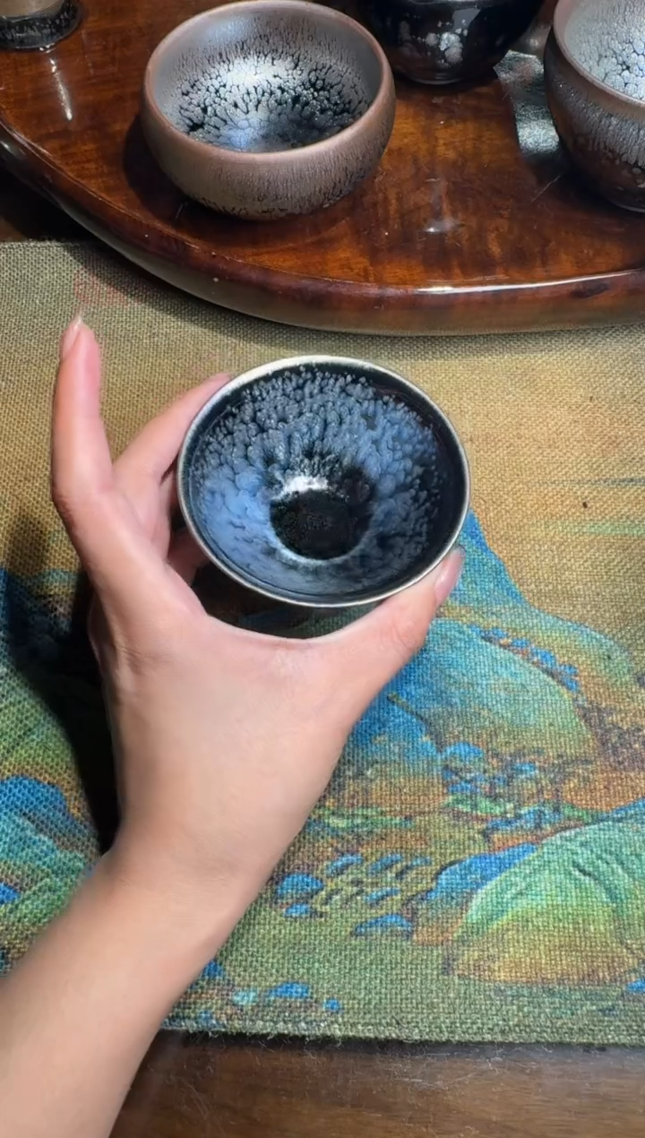 茶盏肖艳黑牡丹盏56