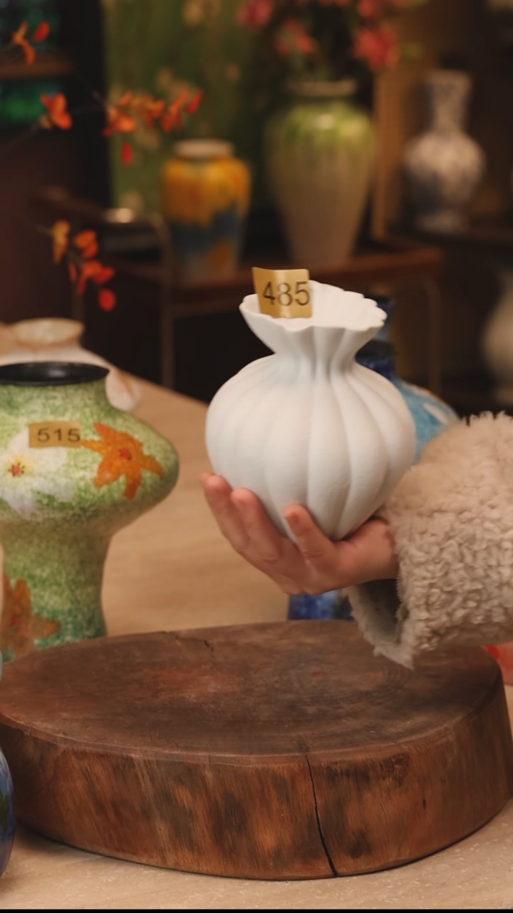 有机玻璃485景德镇设计师手作花器摆件侘寂风