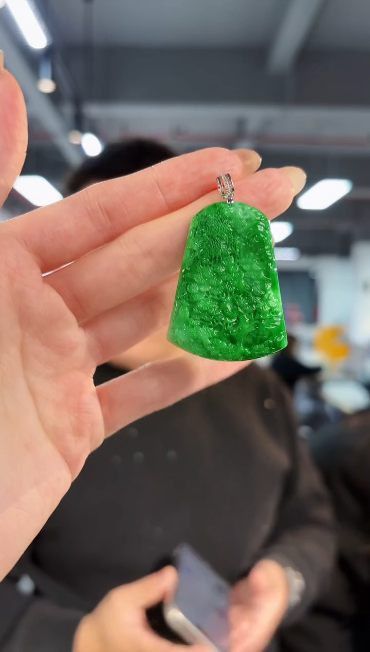 【闪购商品】翡翠颈饰18K金镶嵌缅料A货/支持复检/一件