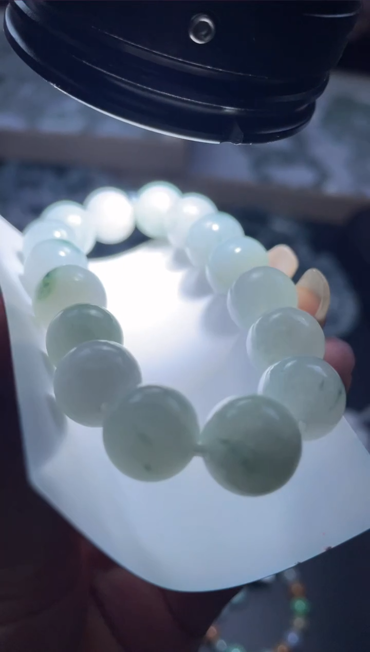 【闪购商品】定制翡翠未镶嵌天然缅甸A货翡翠手串6