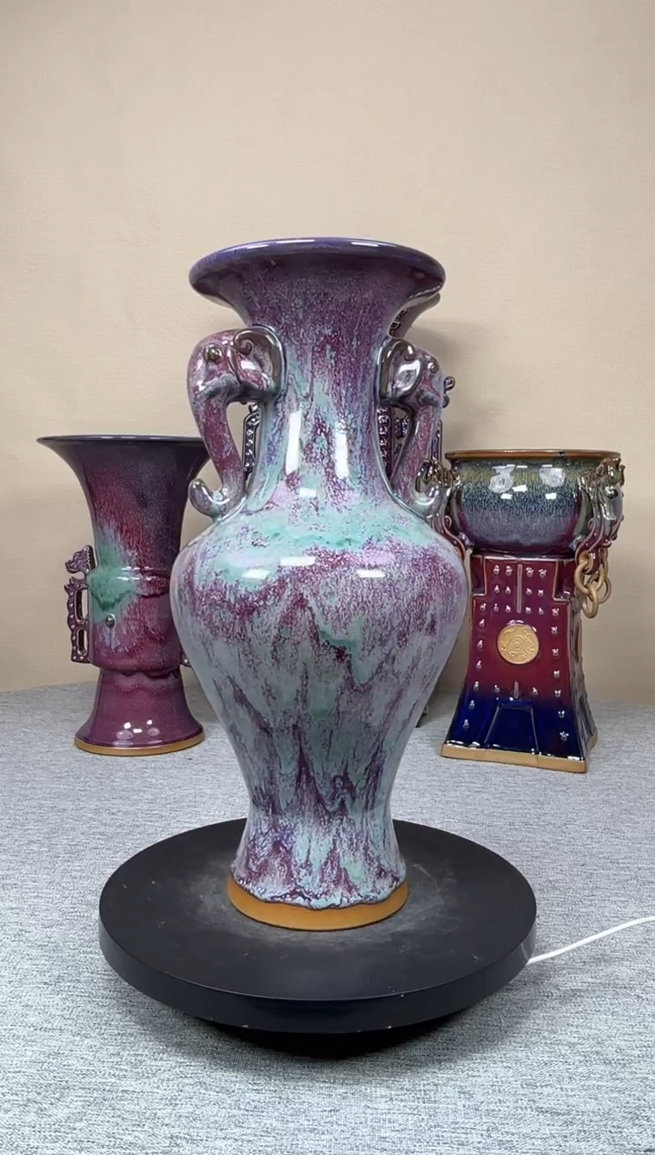 摆件陶神垕钧瓷收藏工艺品