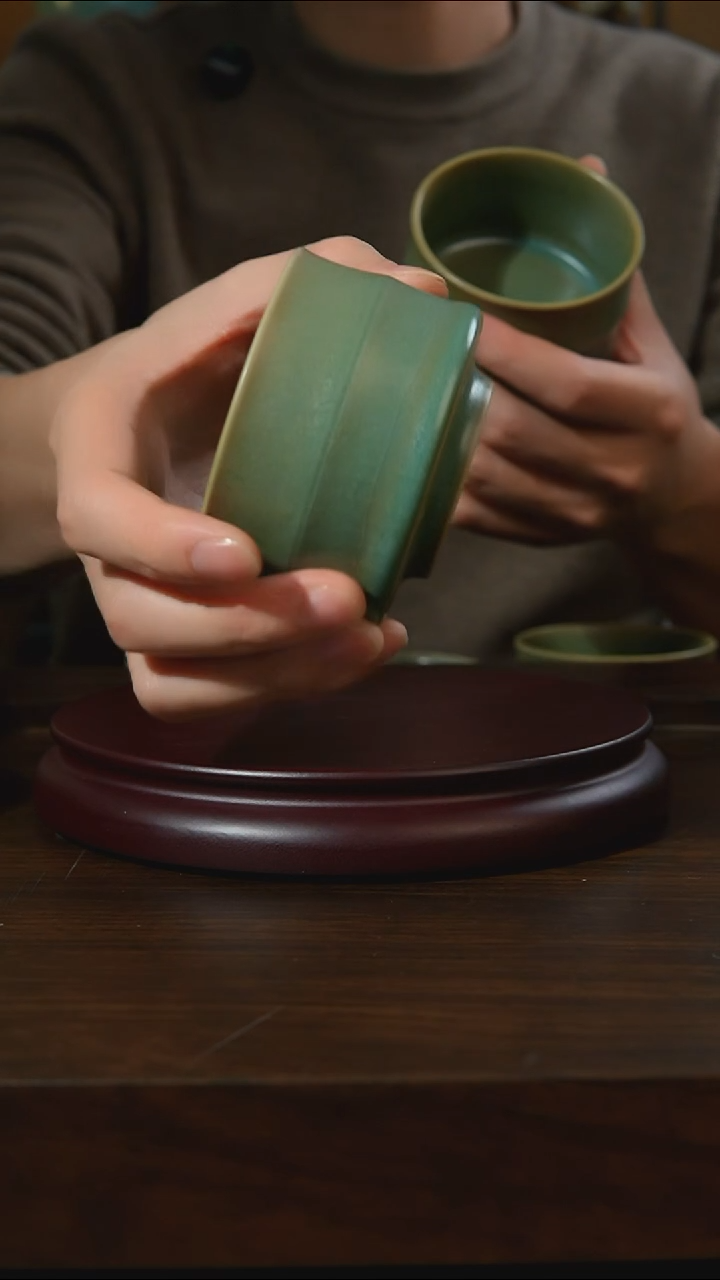 杯子瓷少****9汝州原产地原矿仿古老釉q