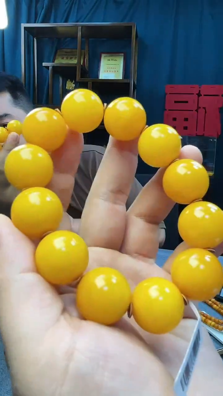 手串琥珀未镶嵌蜜蜡圆珠手串