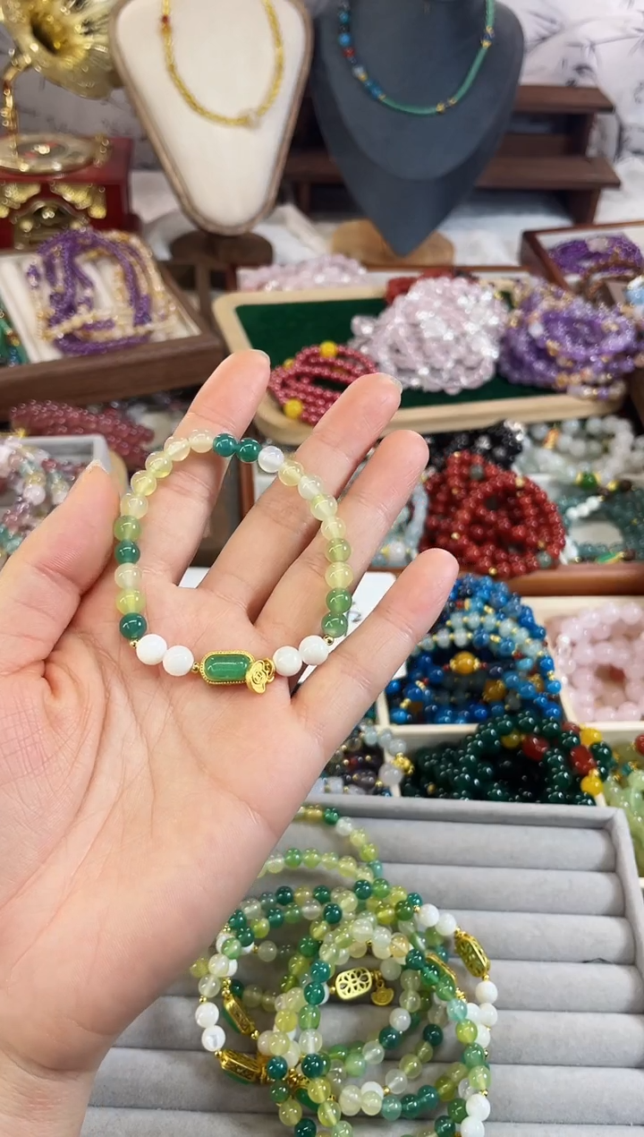 【闪购商品】玛瑙/玉髓手链未镶嵌葡萄玛瑙天然玉石