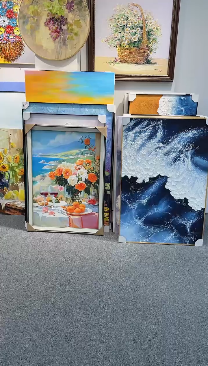 【闪购商品】油画印象派地中海花园景竖版80*110手绘油