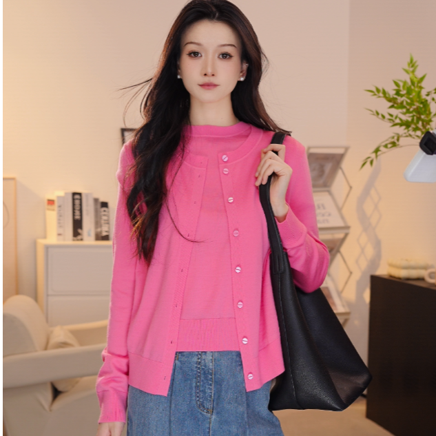 GIRDEAR/哥弟早秋新款时尚百搭洋气质感千金风时尚针织衫女148061