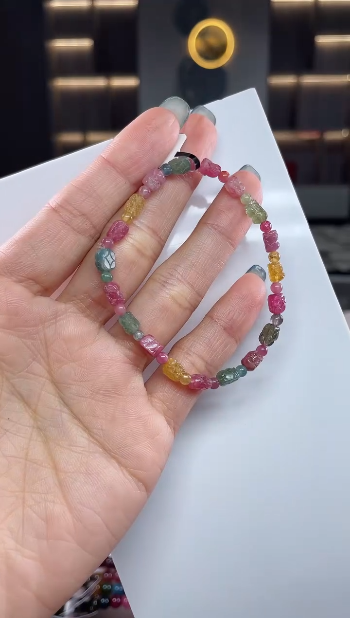 未镶嵌单圈手串碧玺（多样性发一条）T
