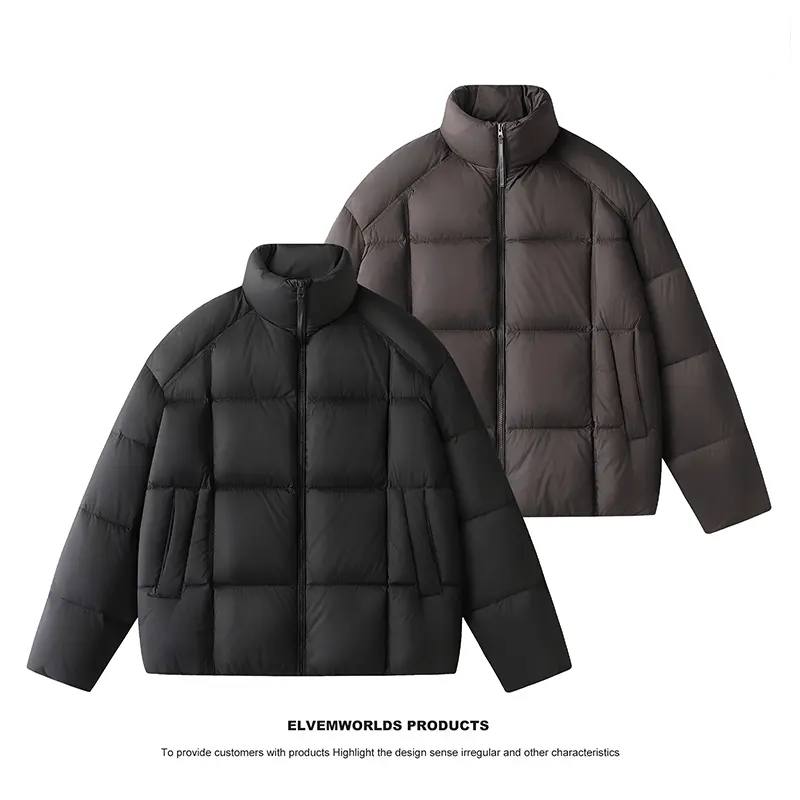 90白鸭绒！冬季新款高端泡芙立领时尚百搭保暖面包服羽绒服9118