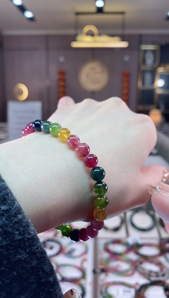 【闪购商品】碧玺单圈手串6mm+未镶嵌一物一证dan