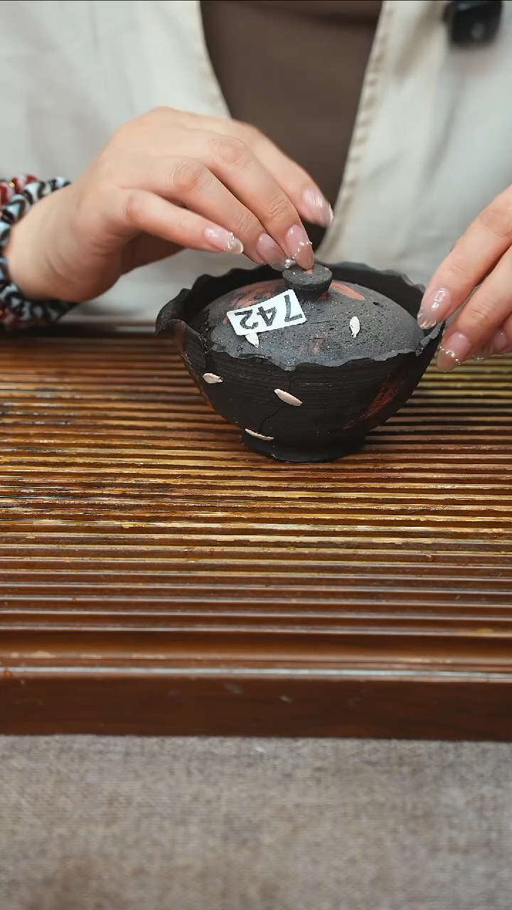 万古烧粗陶手工茶具