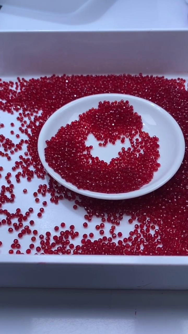 颈饰未镶嵌水晶W2232红碧*玺3mm*20颗