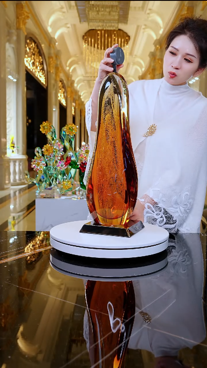 摆件点月虹艺术摆件T14+AJ1619029灯底座黑色