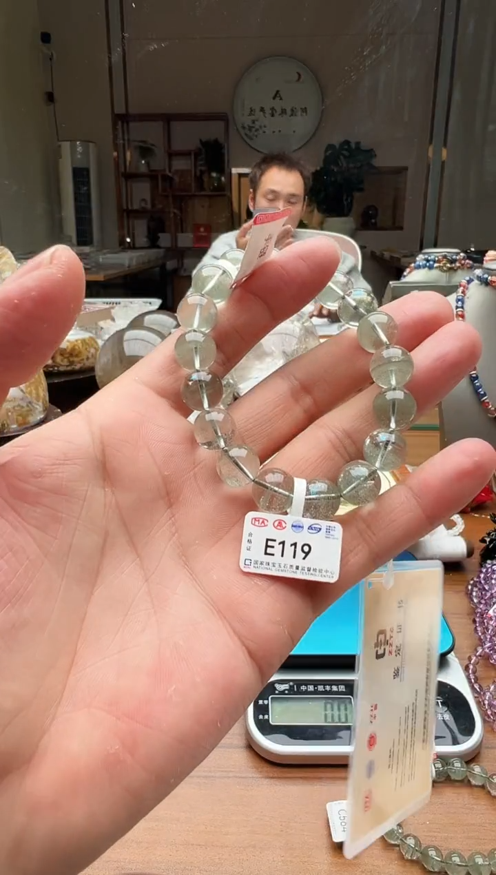 【闪购商品】水晶手链未镶嵌e119绿幽灵手链