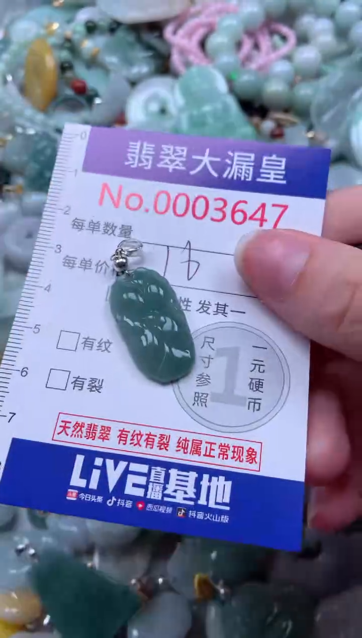 翡翠未镶嵌吊坠(不含链)3647