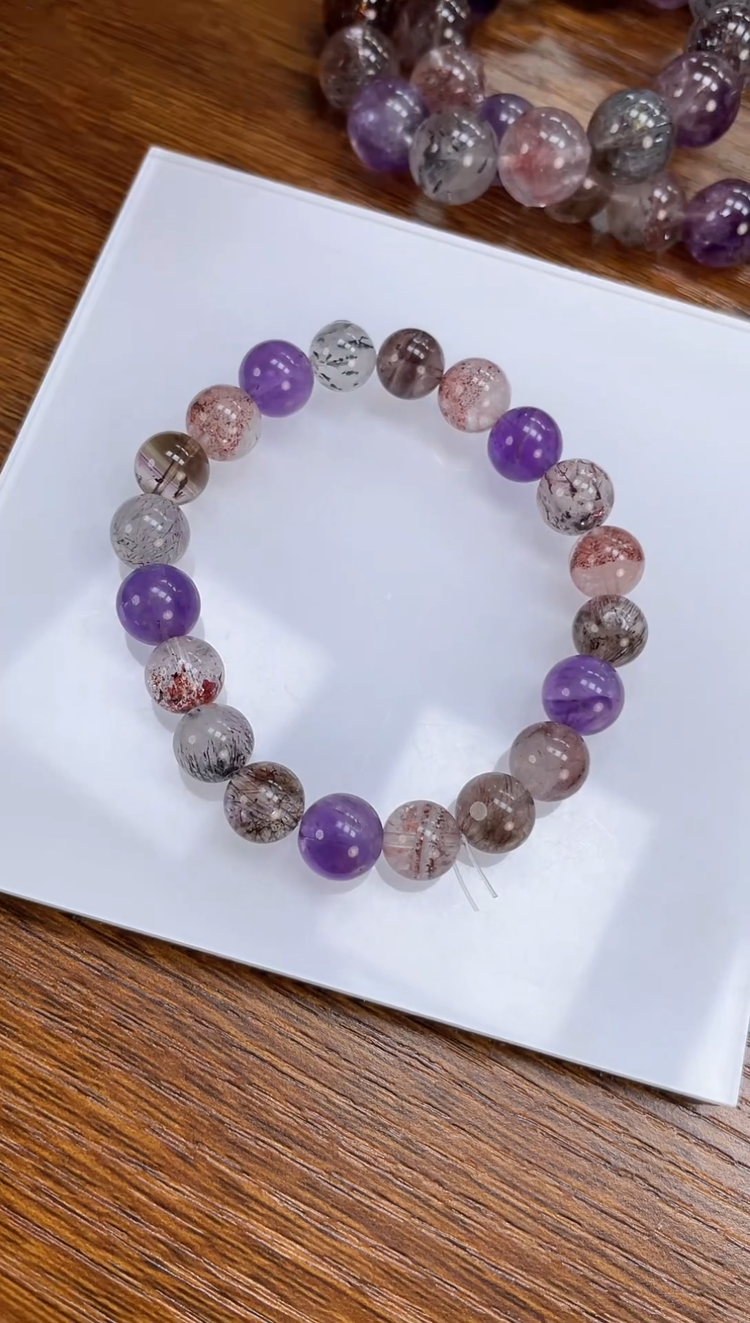 【闪购商品】水晶手链未镶嵌天然超七9mm多样性发一