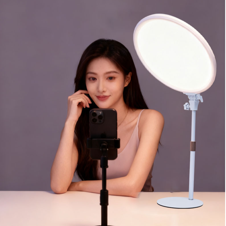 颜夫人全屏面光灯无影直播补光灯主播专用直播间单反灯桌面柔光灯