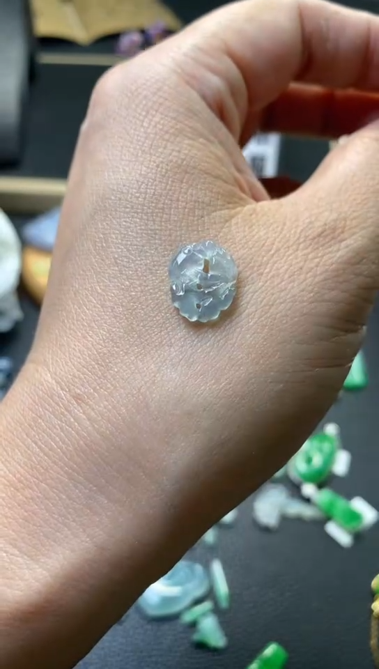 翡翠未镶嵌颈饰翡翠净货30894