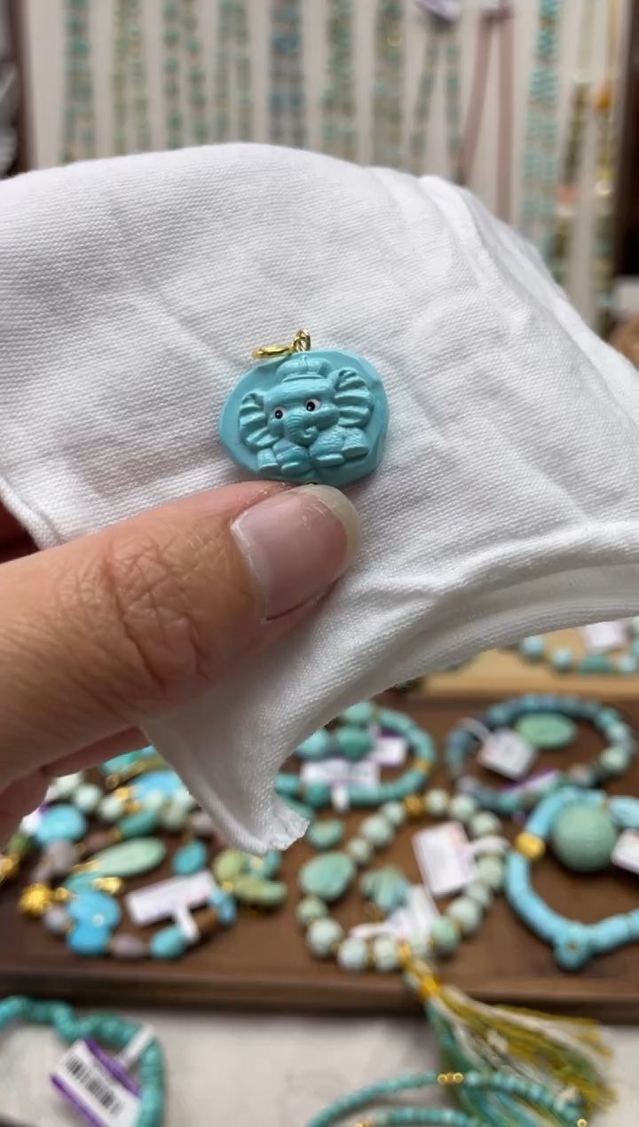 【闪购商品】绿松石珠宝奇石银S925镶嵌42