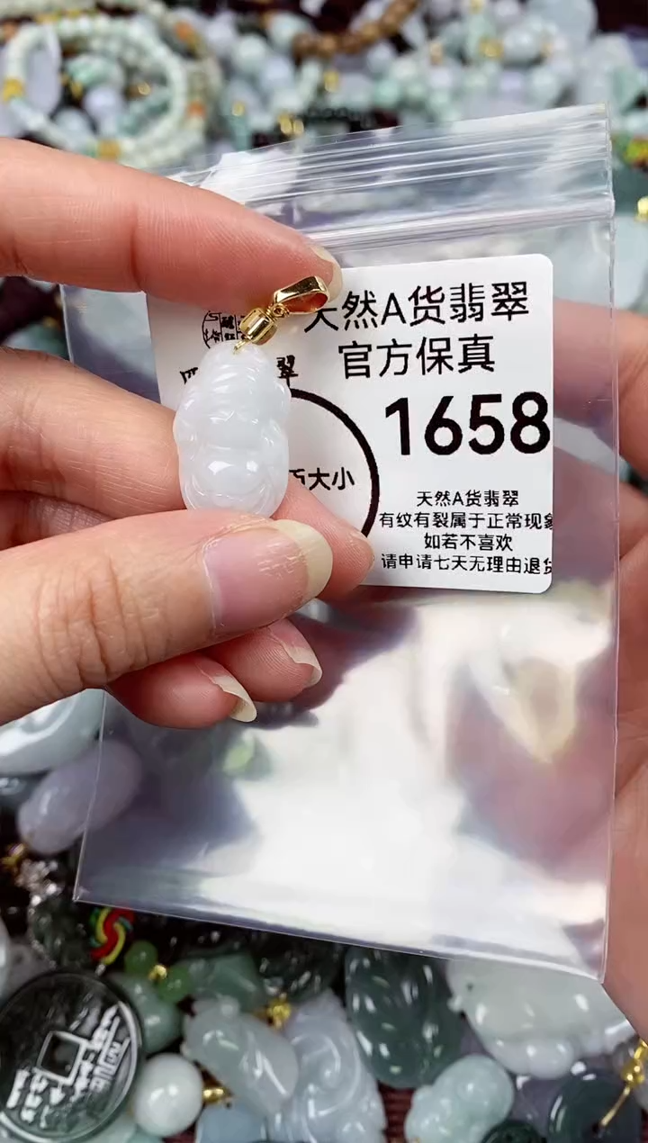 【闪购商品】翡翠颈饰未镶嵌天然A货翡翠1658