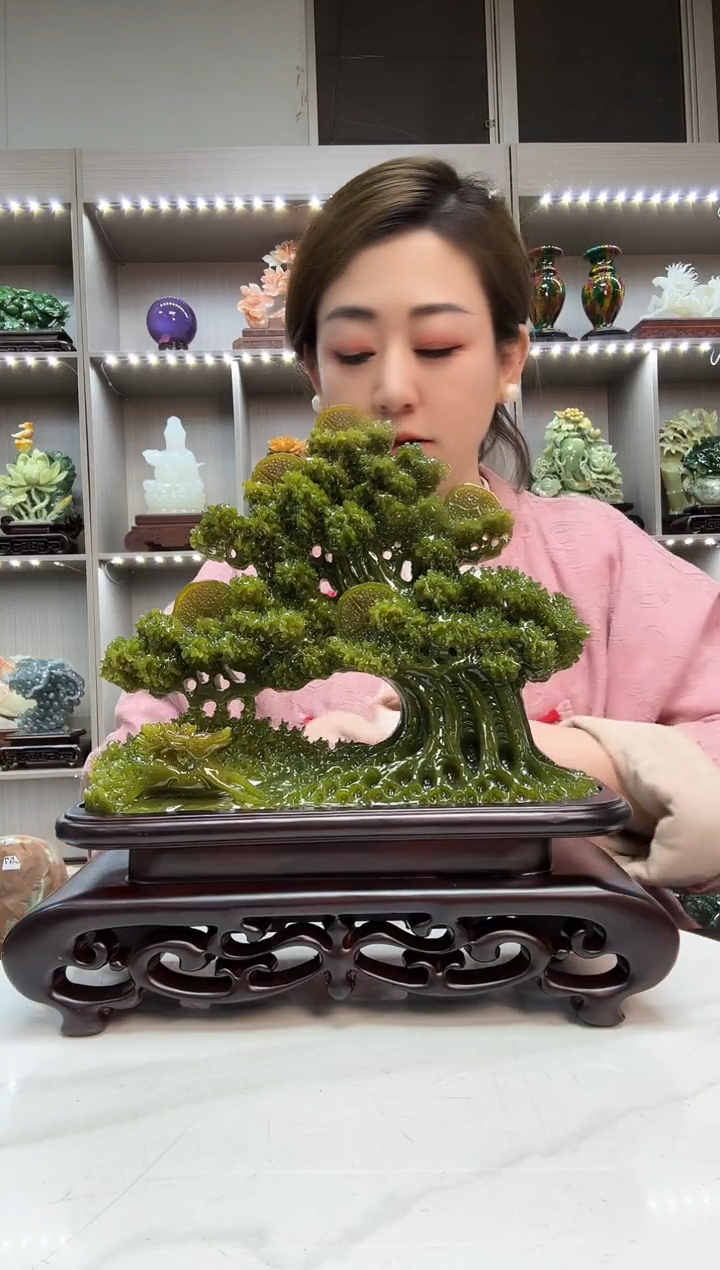 石材天然石材家居摆件办公室客厅玄关高档摆件